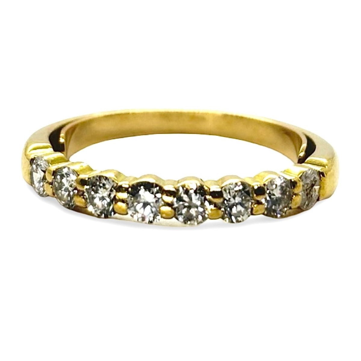 Bague Demi - alliance en or jaune et diamant - Castafiore