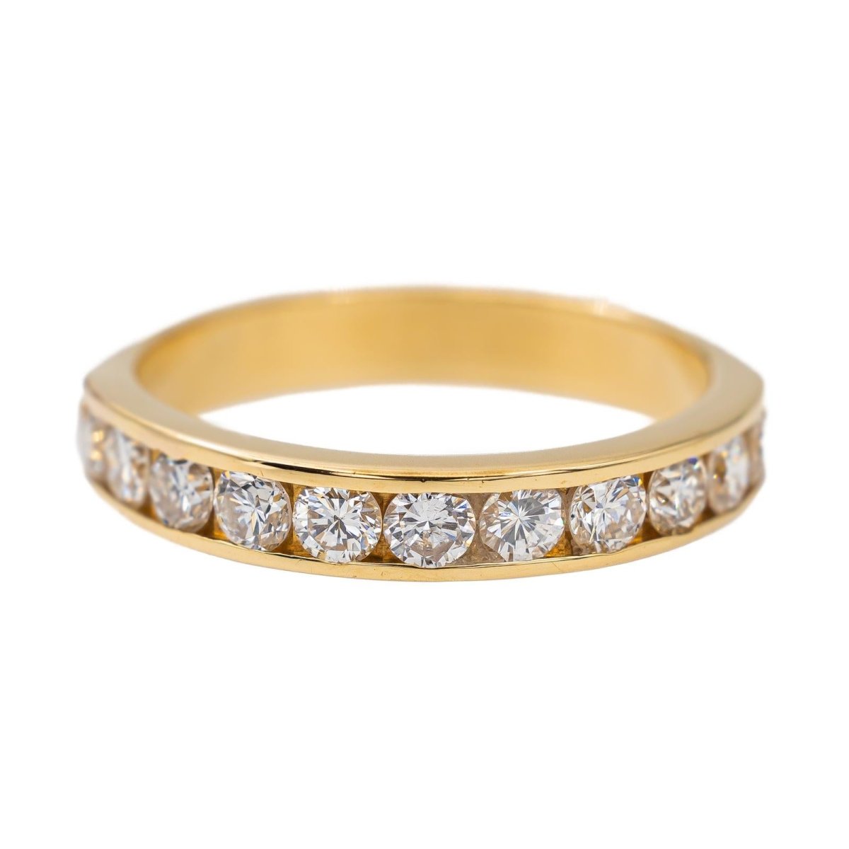 Bague Demi alliance en Or jaune et Diamant - Castafiore