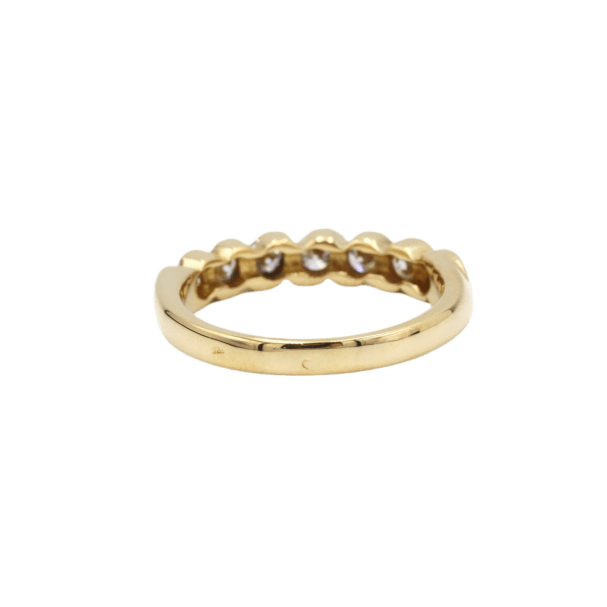 Bague Demi - Alliance en or jaune et diamants - Castafiore