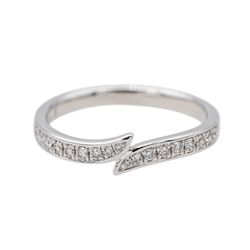 Bague Demi alliance en platine et diamant - Castafiore