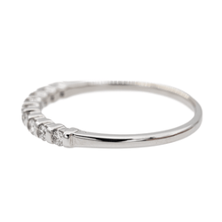 Bague Demi alliance Or blanc Diamant - Castafiore