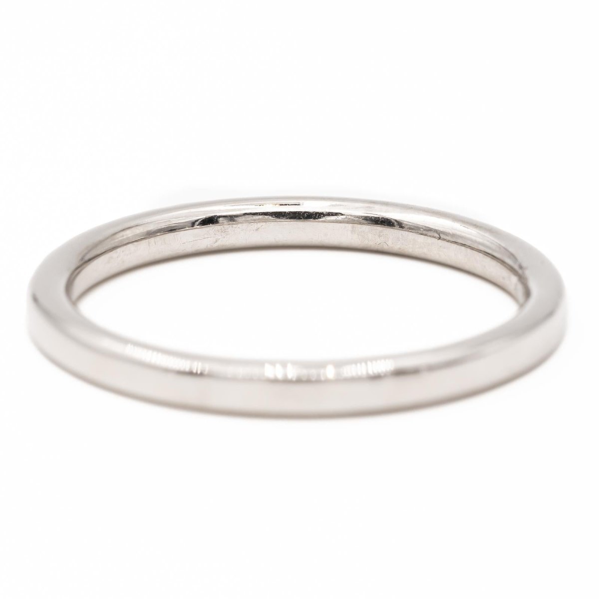 Bague Demi alliance Or blanc Diamant - Castafiore