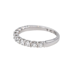 Bague Demi - alliance Or blanc Diamant - Castafiore