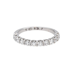 Bague Demi - alliance Or blanc Diamant - Castafiore