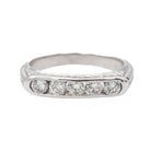 Bague Demi alliance Or blanc Diamant - Castafiore