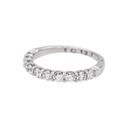 Bague Demi - alliance Or blanc Diamant - Castafiore