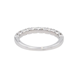 Bague Demi - alliance Or blanc Diamant - Castafiore