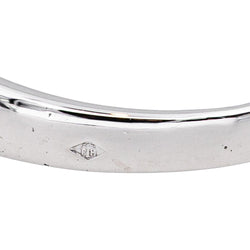 Bague Demi - alliance Or blanc Diamant - Castafiore