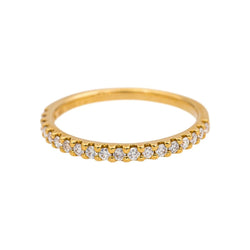 Bague Demi - alliance Or jaune Diamant - Castafiore