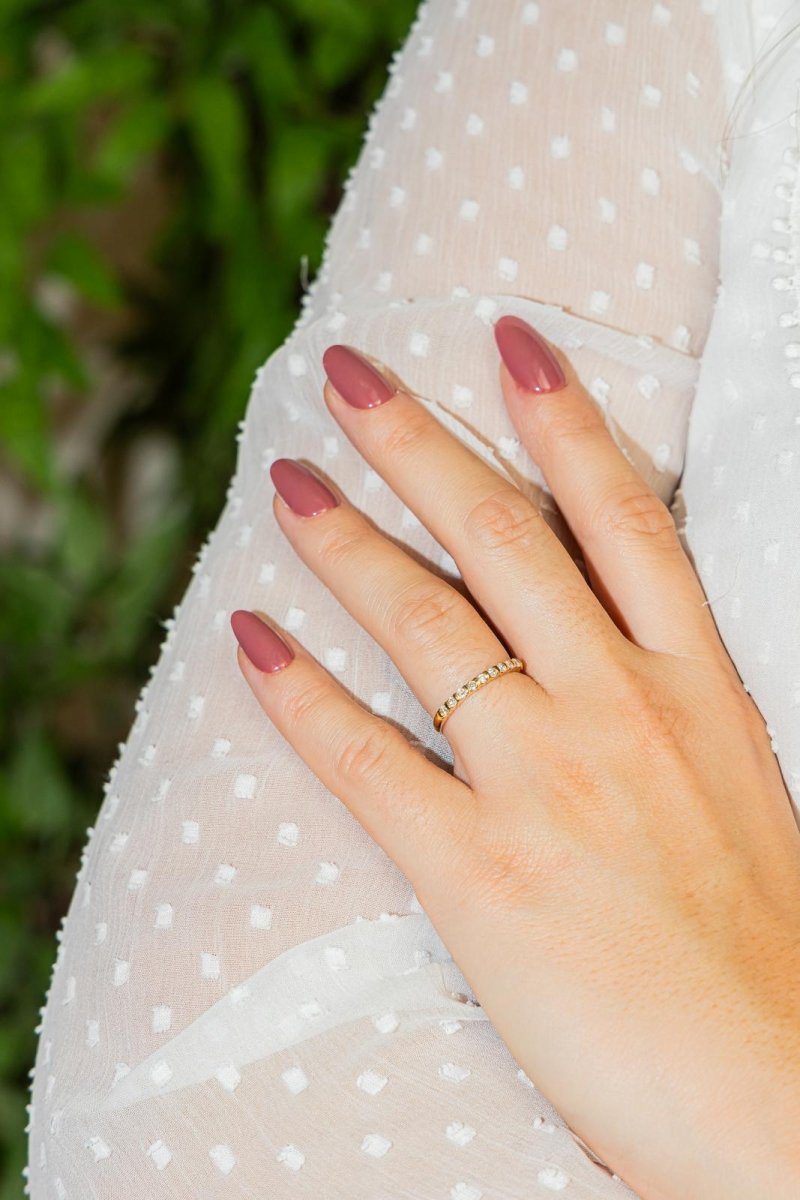 Bague Demi alliance Or jaune Diamant - Castafiore