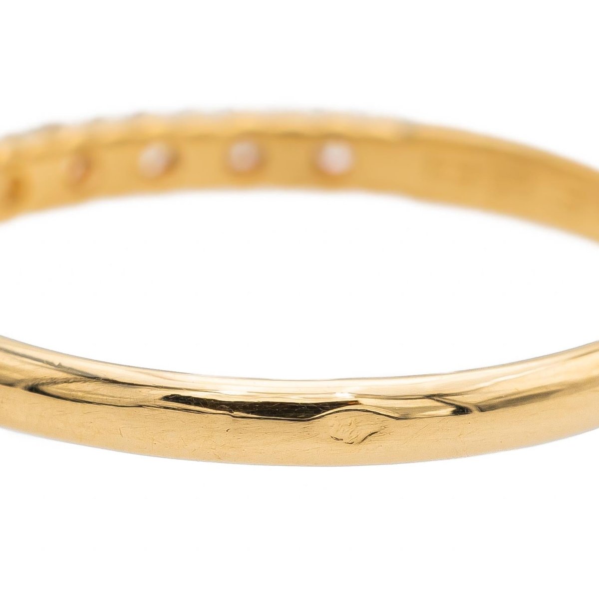 Bague Demi alliance Or jaune Diamant - Castafiore