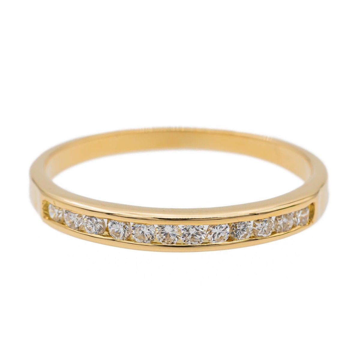 Bague Demi alliance Or jaune Diamant - Castafiore