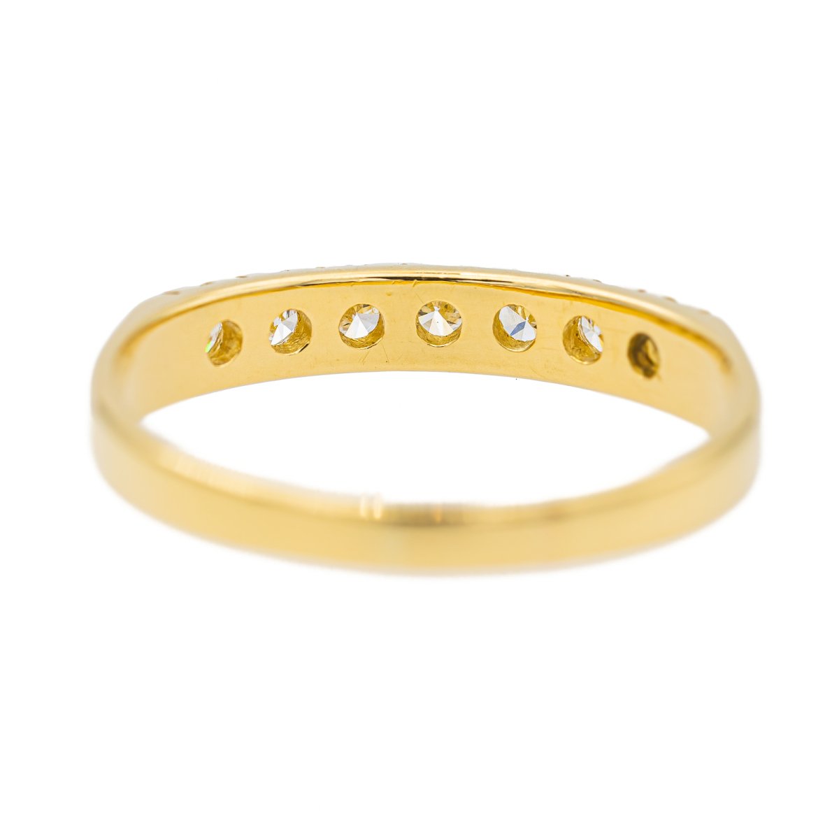 Bague Demi alliance Or jaune Diamant - Castafiore