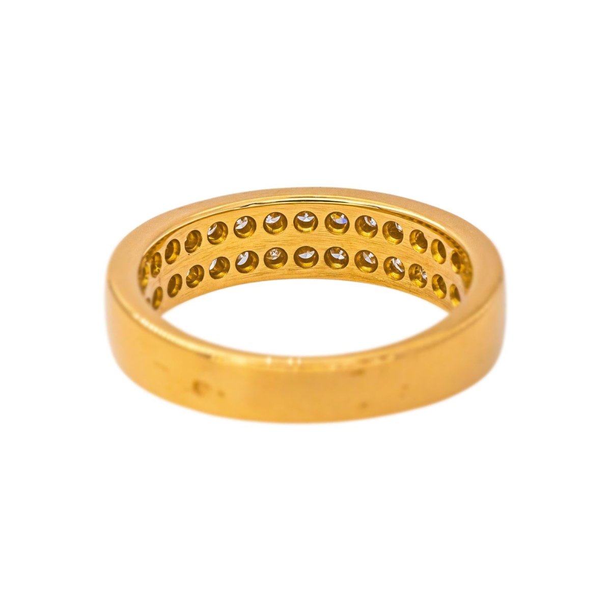 Bague Demi-alliance Or jaune Diamant - Castafiore
