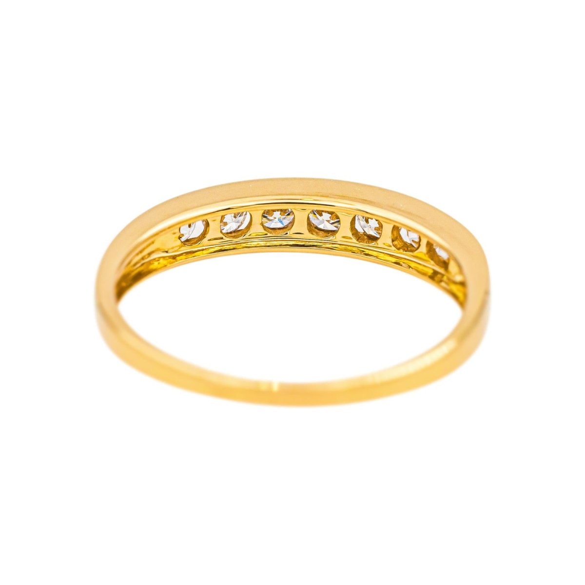 Bague Demi-alliance Or jaune Diamant - Castafiore