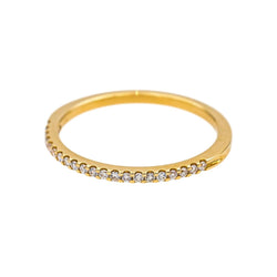 Bague Demi - alliance Or jaune Diamant - Castafiore