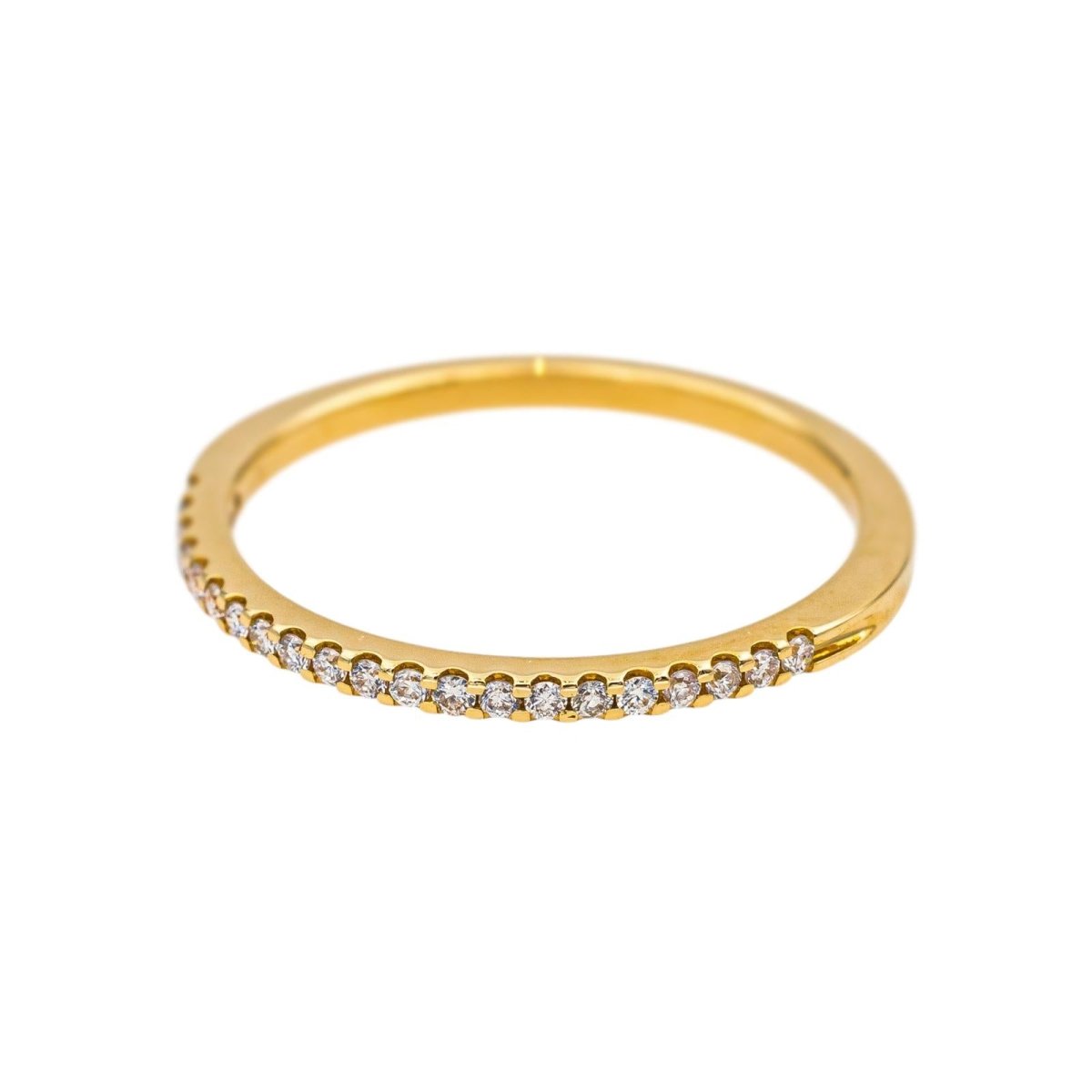 Bague Demi - alliance Or jaune Diamant - Castafiore