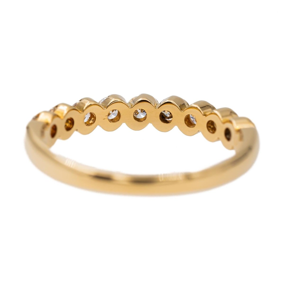 Bague Demi alliance Or jaune Diamant - Castafiore