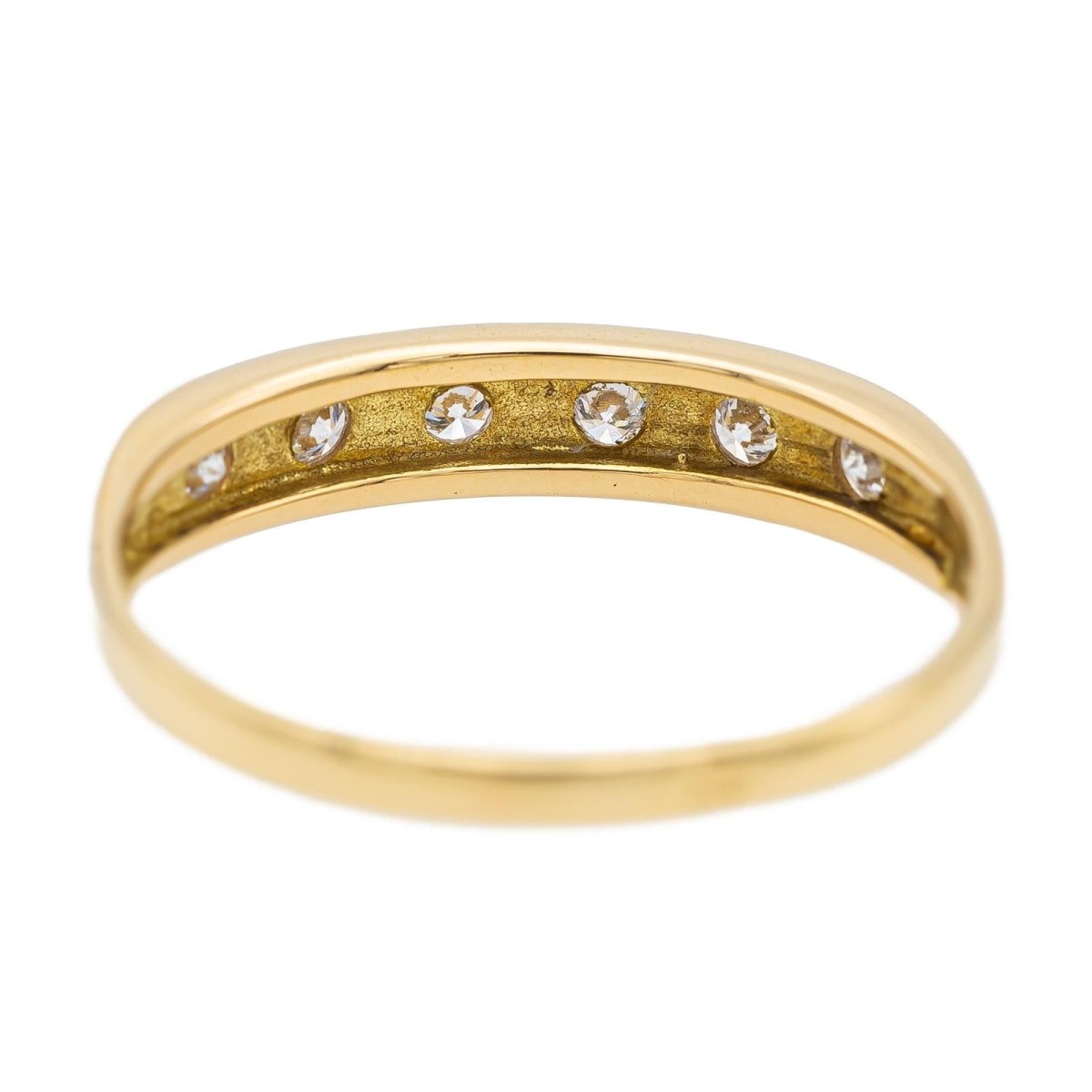 Bague Demi alliance Or jaune Diamant - Castafiore