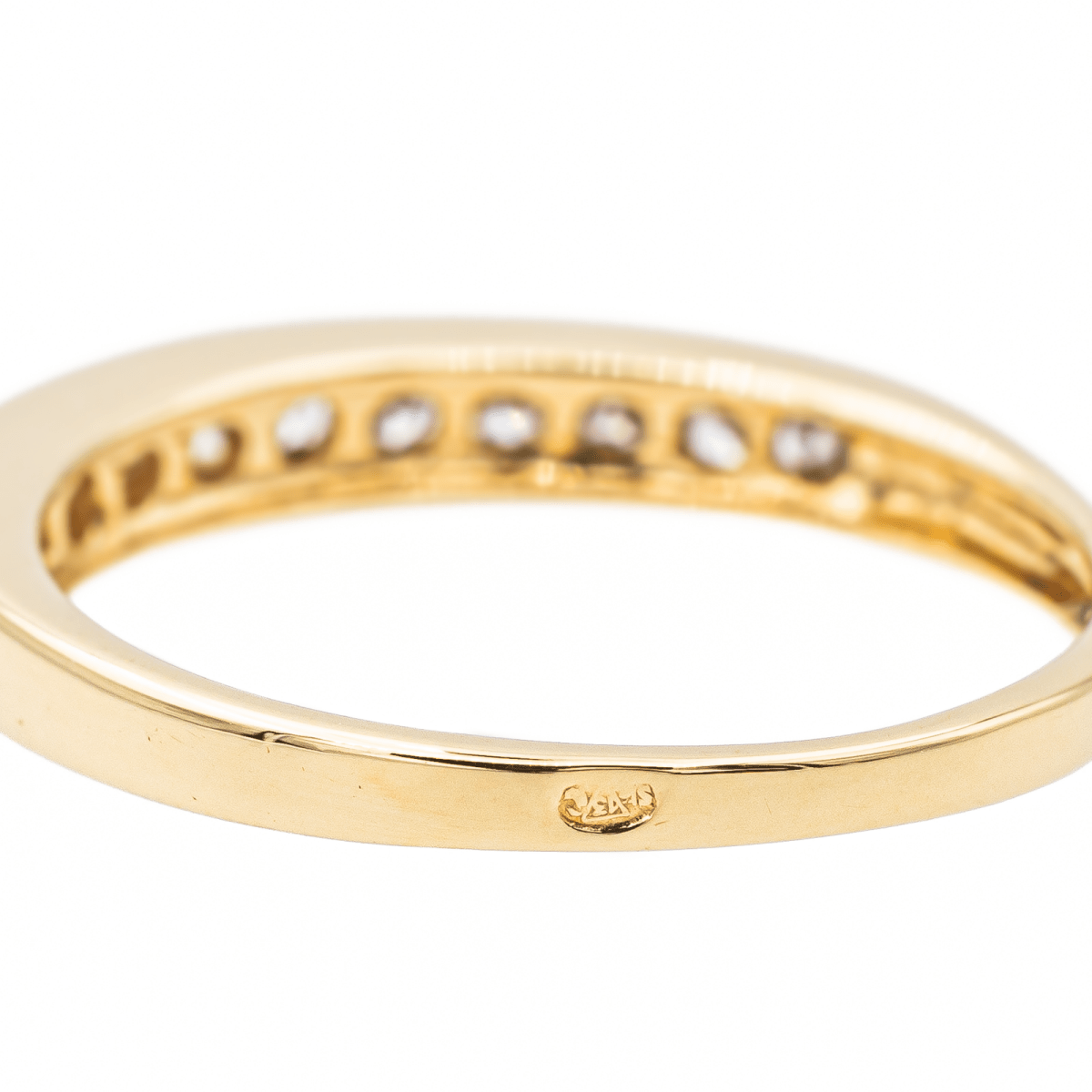 Bague Demi alliance Or jaune Diamant - Castafiore