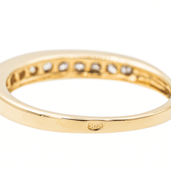 Bague Demi alliance Or jaune Diamant - Castafiore