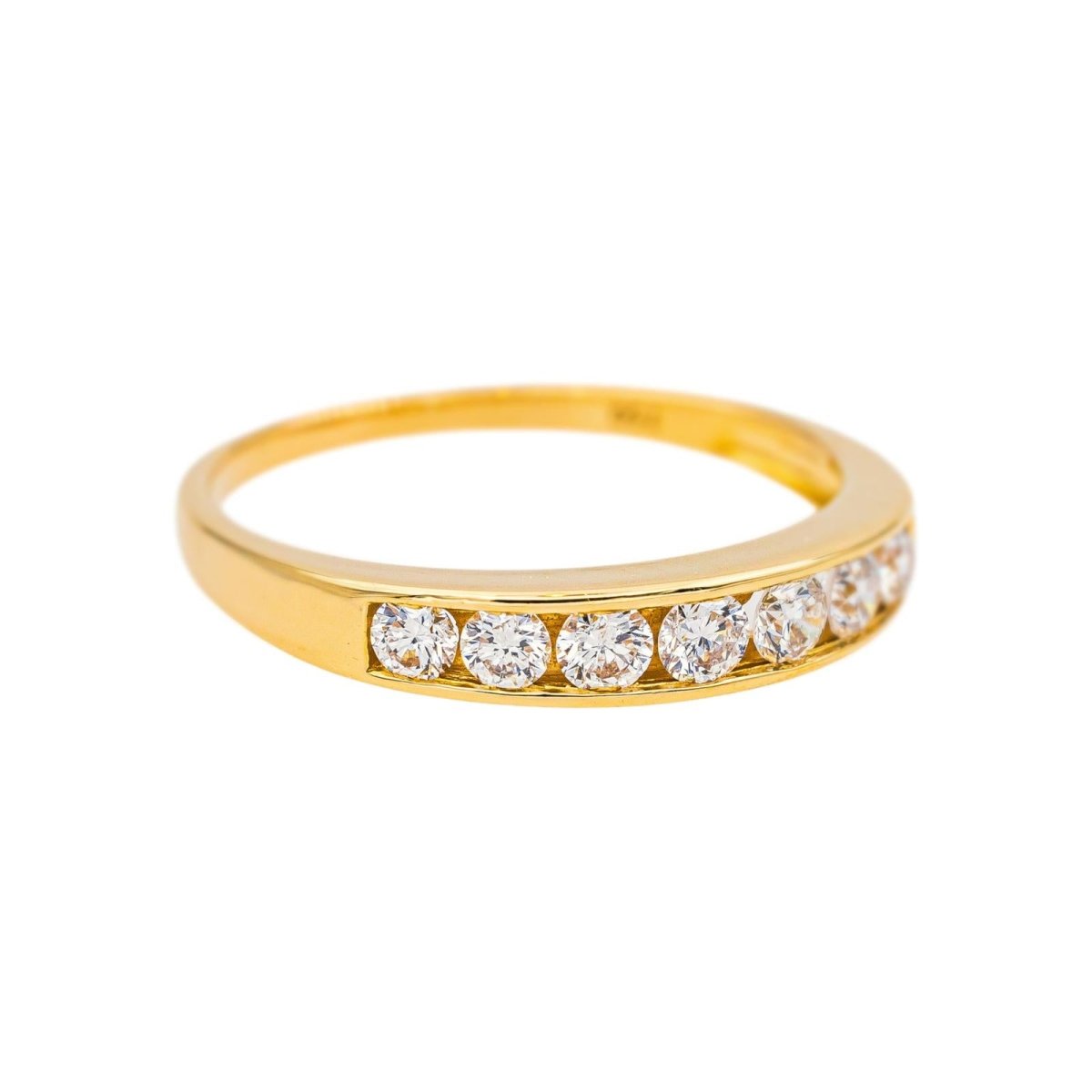 Bague Demi-alliance Or jaune Diamant - Castafiore