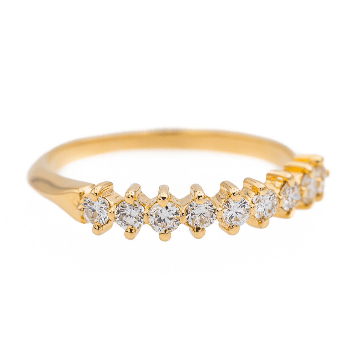 Bague Demi alliance Or jaune Diamant - Castafiore