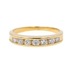 Bague Demi alliance Or jaune Diamant - Castafiore