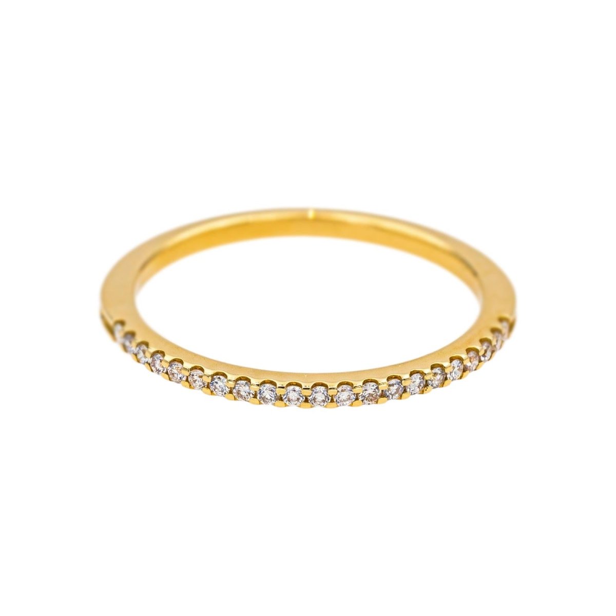 Bague Demi - alliance Or jaune Diamant - Castafiore