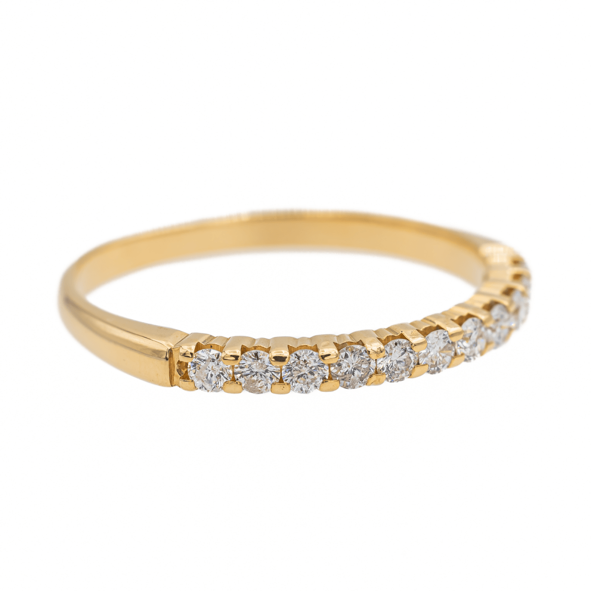 Bague Demi alliance Or jaune Diamant - Castafiore