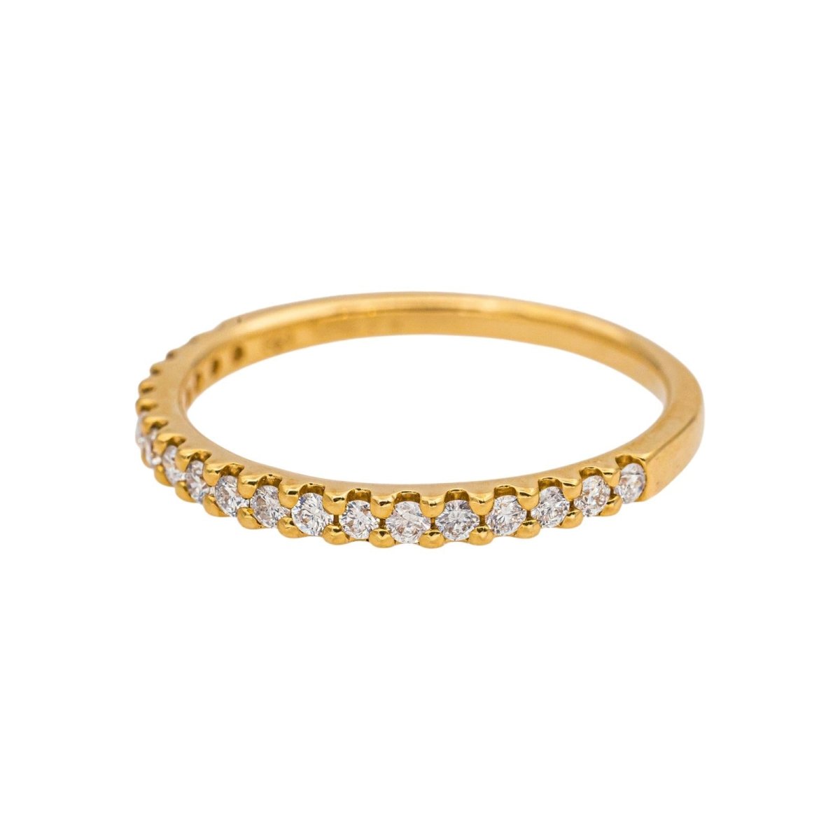 Bague Demi - alliance Or jaune Diamant - Castafiore