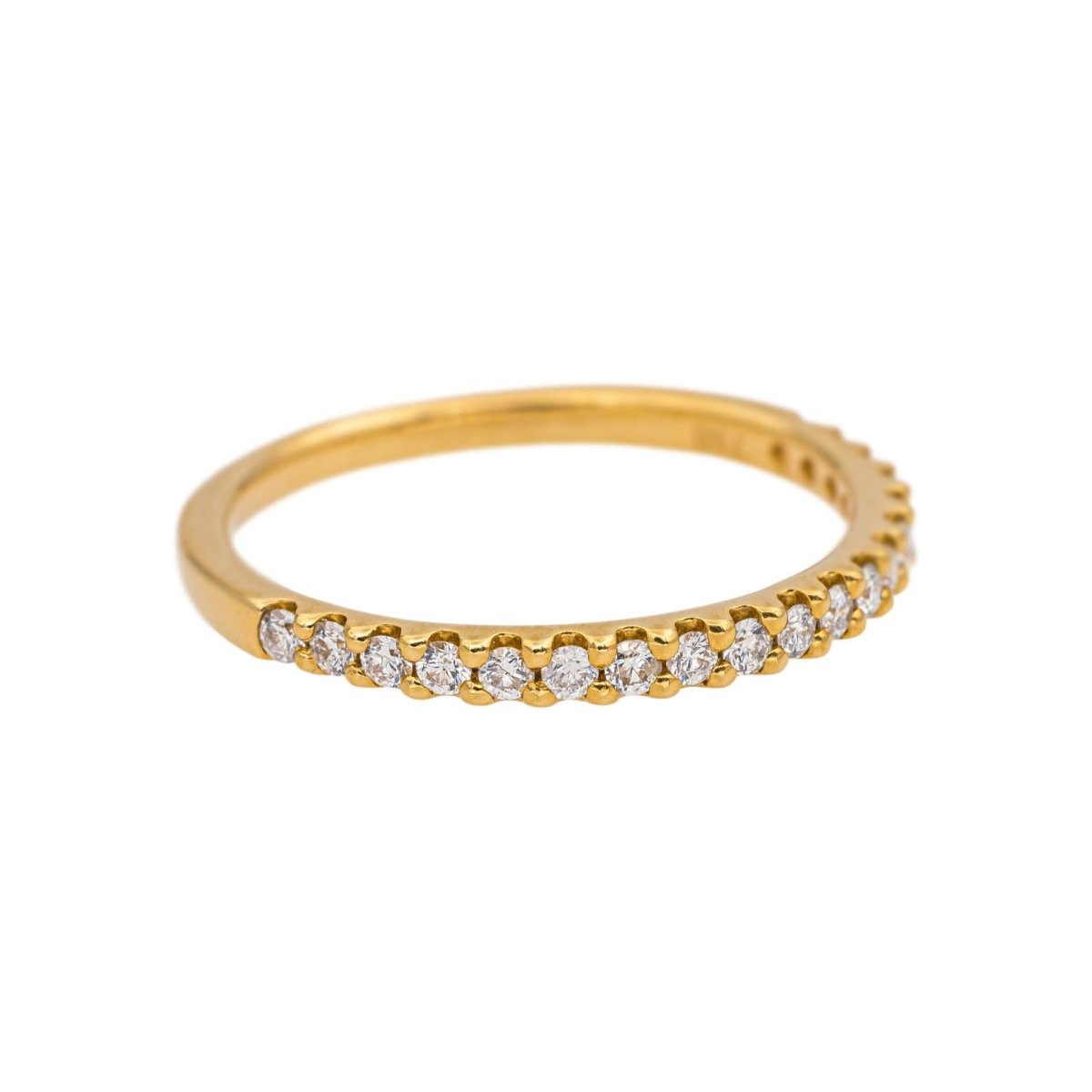 Bague Demi - alliance Or jaune Diamant - Castafiore