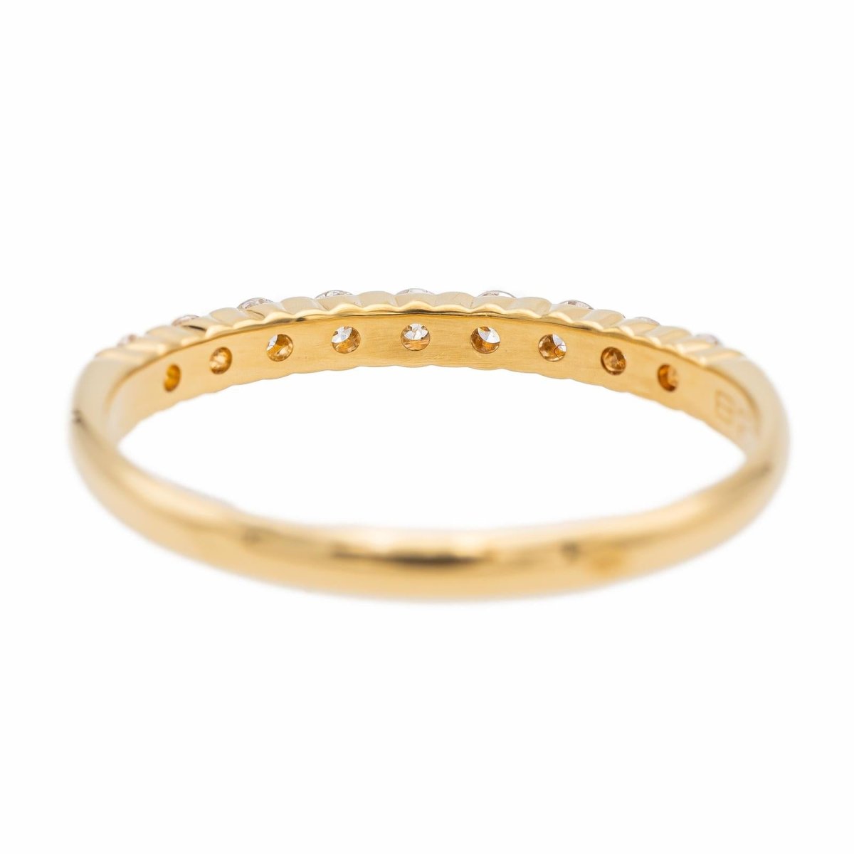 Bague Demi alliance Or jaune Diamant - Castafiore