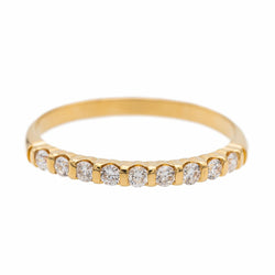 Bague Demi alliance Or jaune Diamant - Castafiore