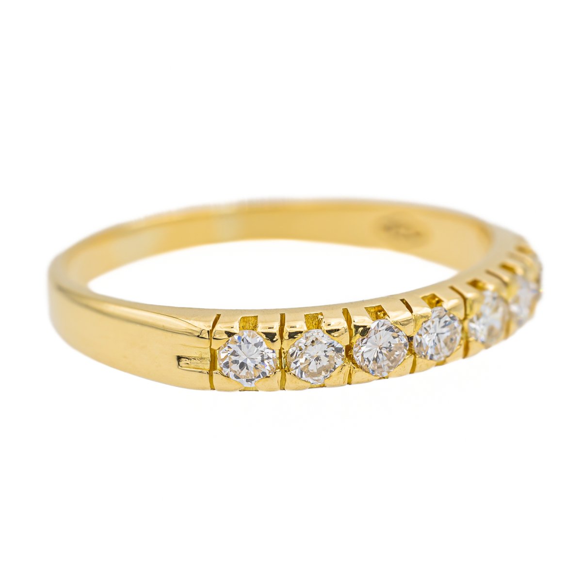 Bague Demi alliance Or jaune Diamant - Castafiore