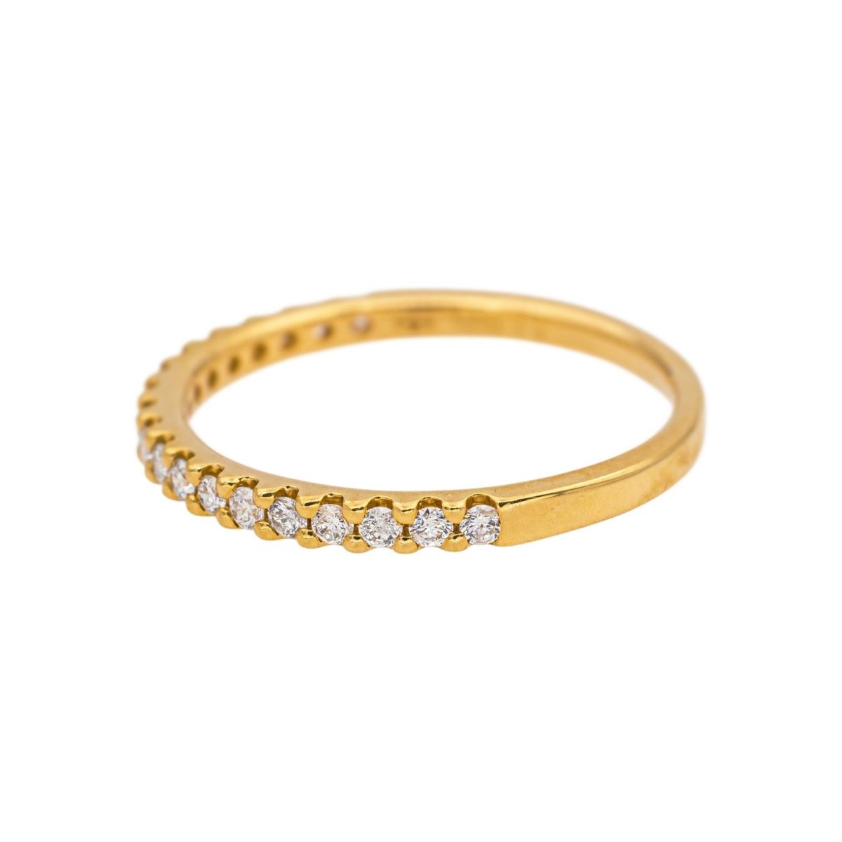 Bague Demi - alliance Or jaune Diamant - Castafiore