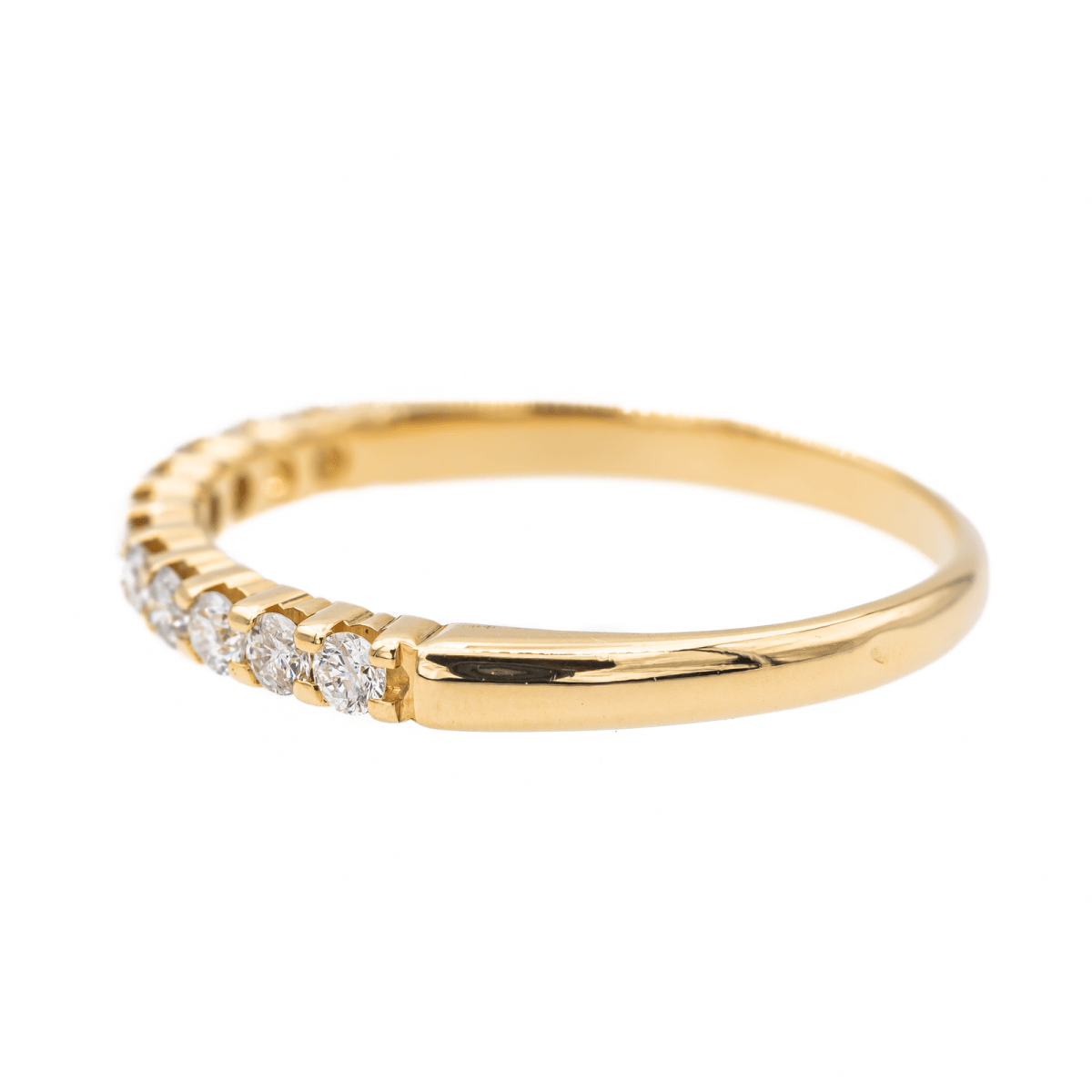 Bague Demi alliance Or jaune Diamant - Castafiore