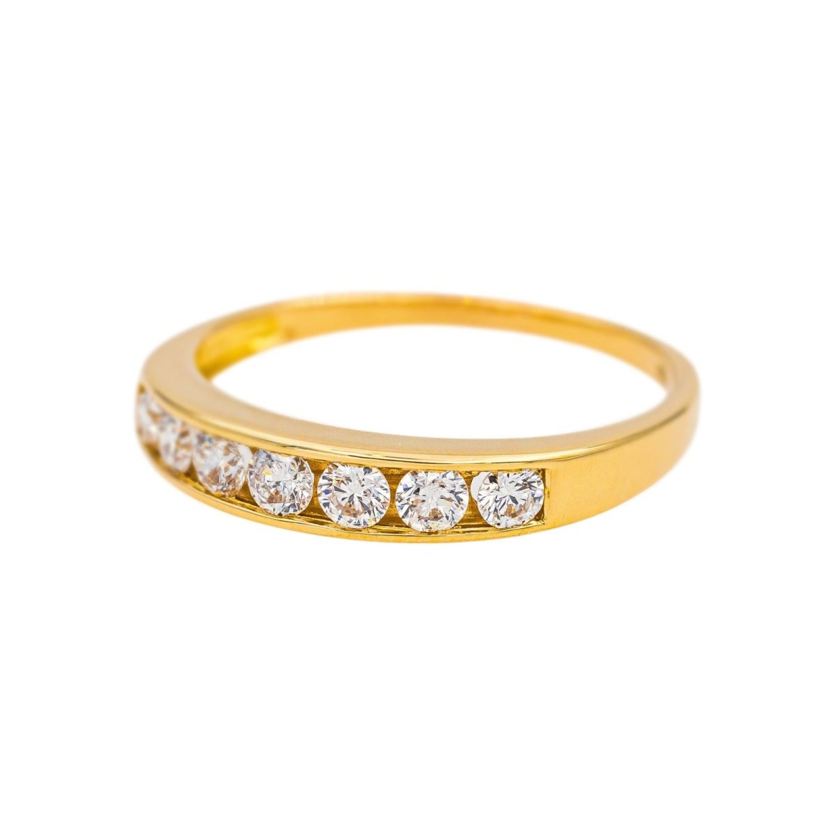 Bague Demi-alliance Or jaune Diamant - Castafiore