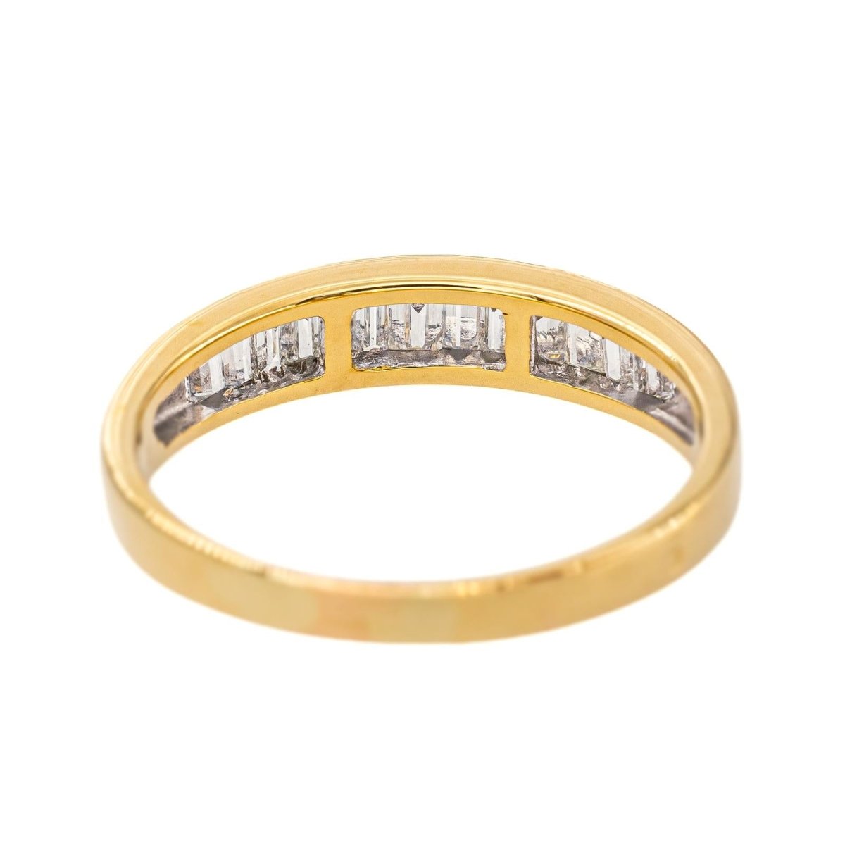 Bague Demi-alliance Or jaune Diamant - Castafiore