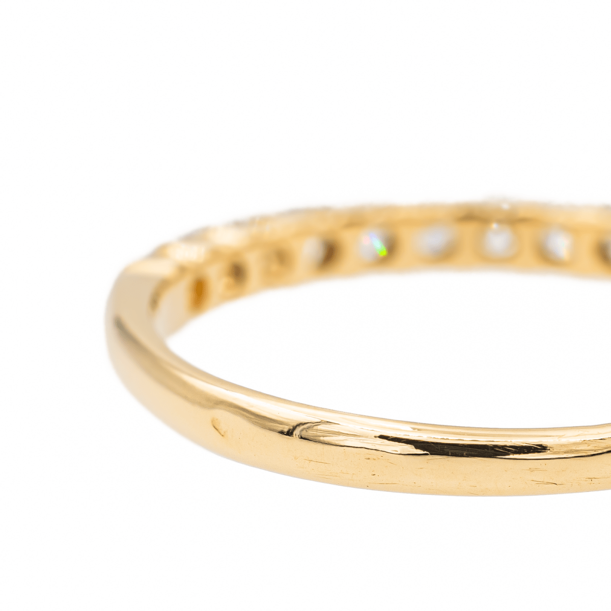 Bague Demi alliance Or jaune Diamant - Castafiore