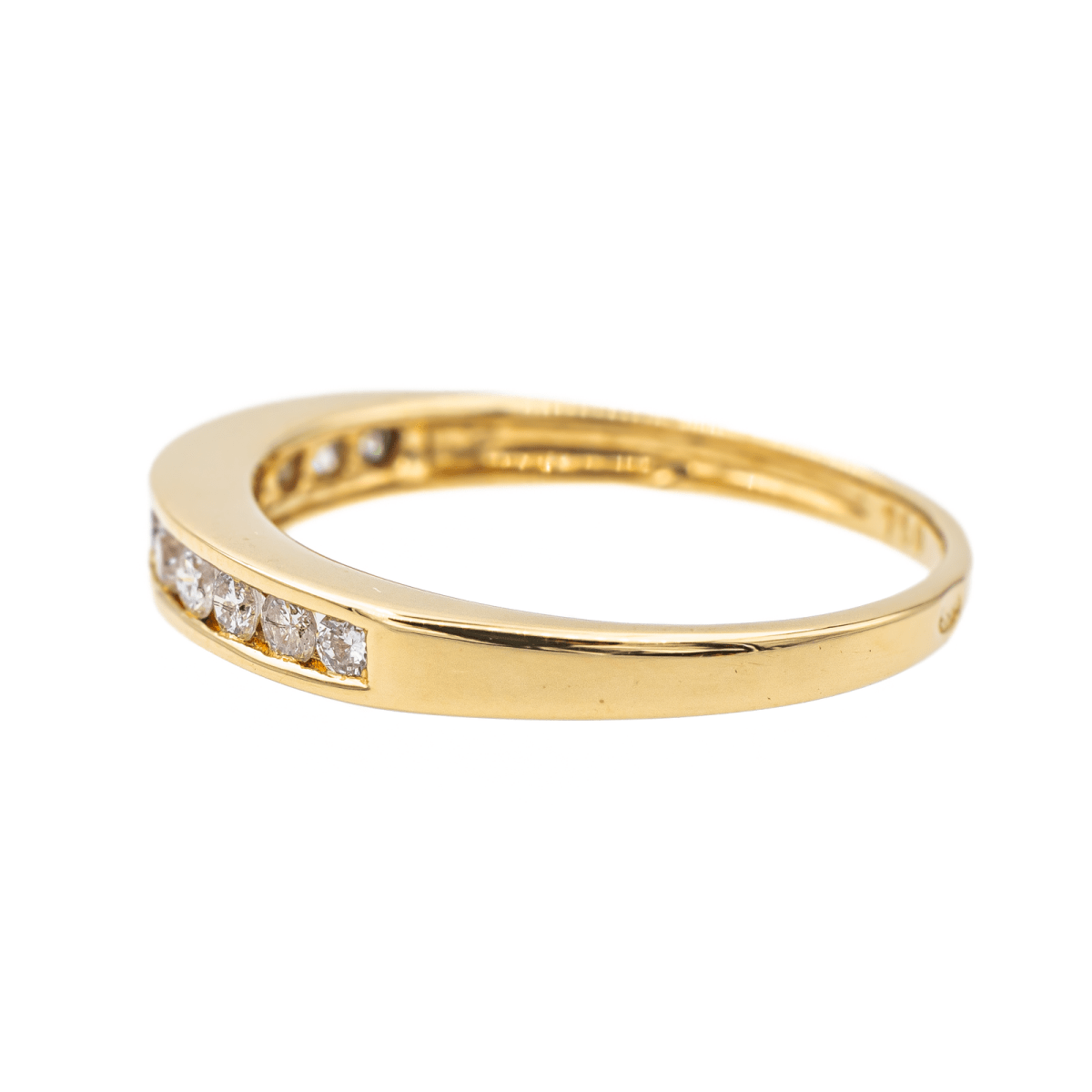 Bague Demi alliance Or jaune Diamant - Castafiore