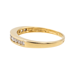 Bague Demi alliance Or jaune Diamant - Castafiore