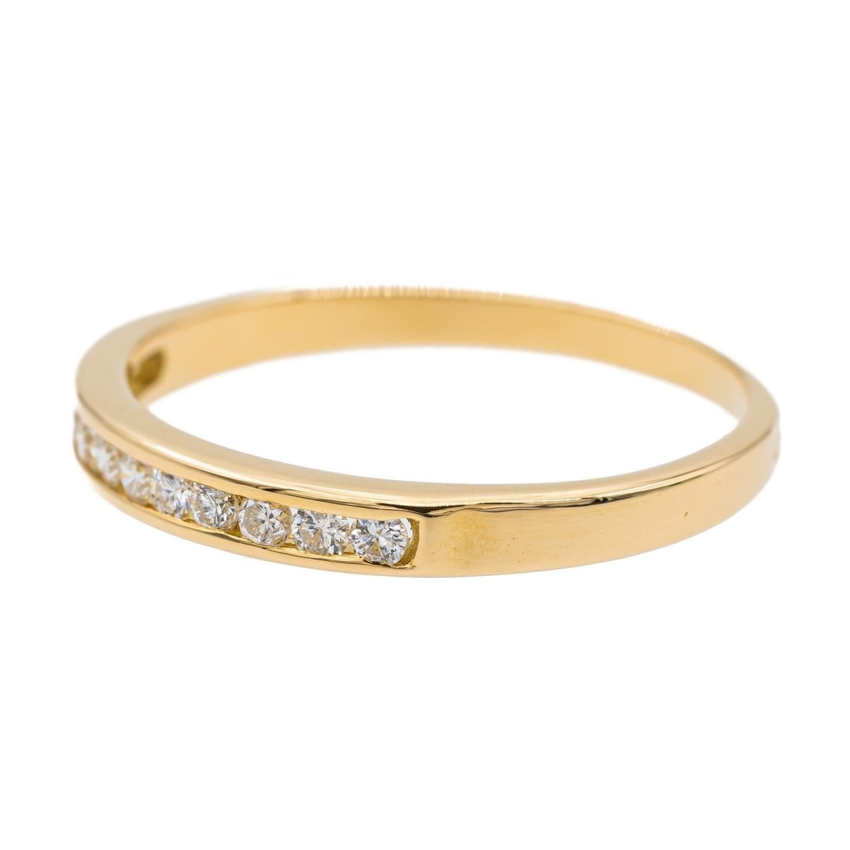 Bague Demi alliance Or jaune Diamant - Castafiore