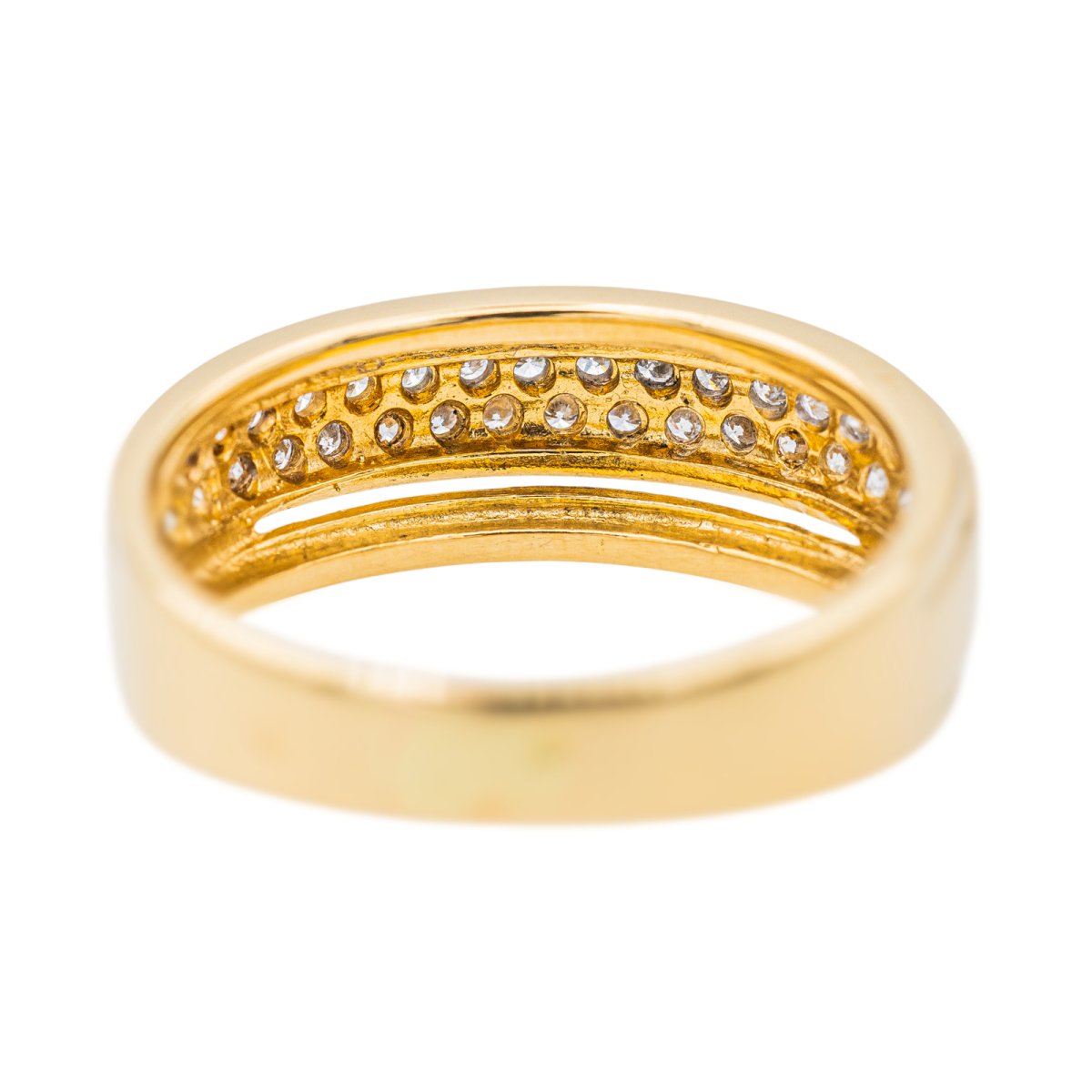 Bague Demi alliance Or jaune Diamant - Castafiore