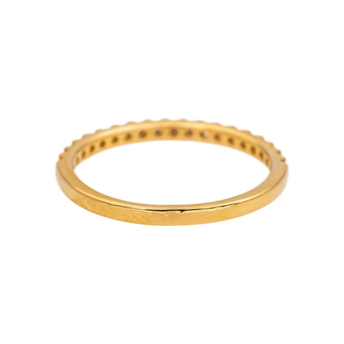 Bague Demi - alliance Or jaune Diamant - Castafiore