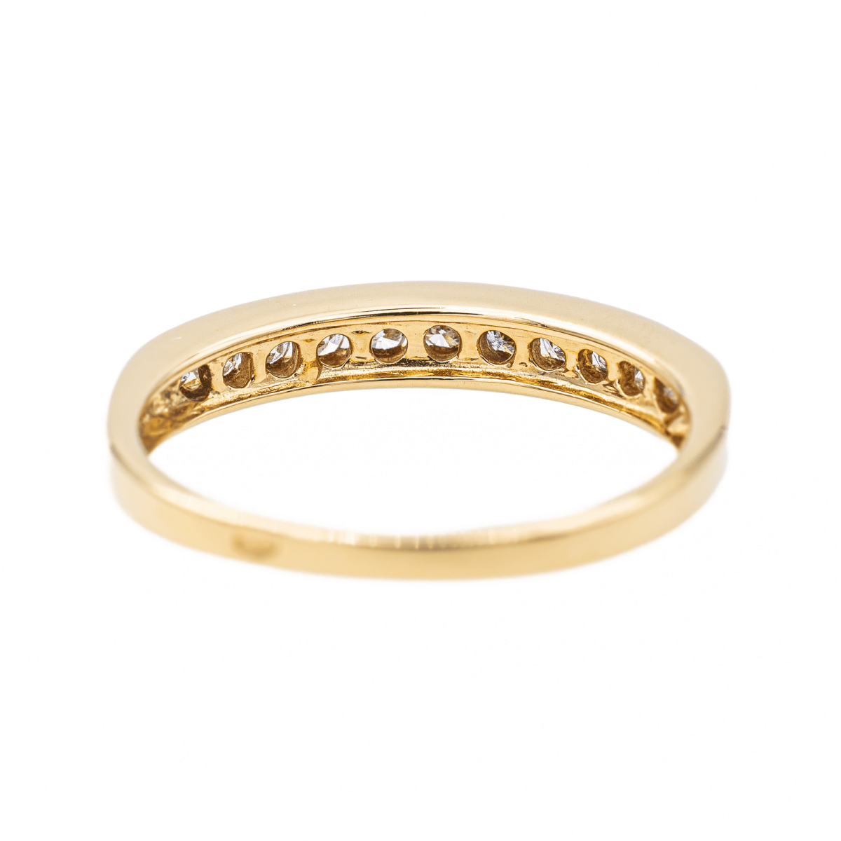 Bague Demi alliance Or jaune Diamant - Castafiore