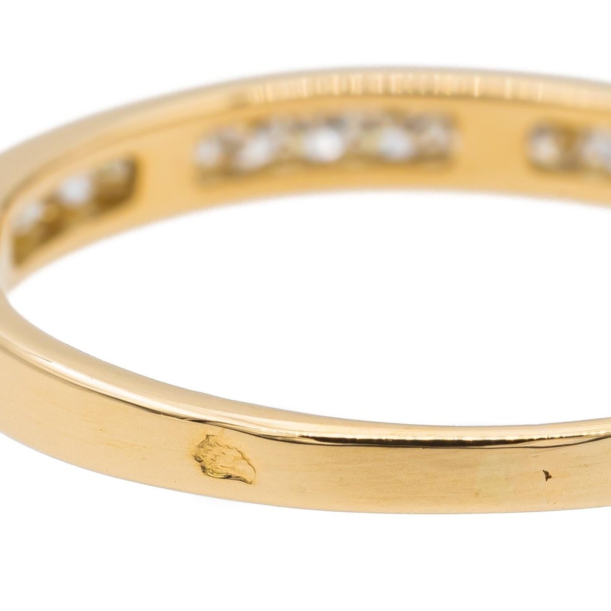 Bague Demi alliance Or jaune Diamant - Castafiore
