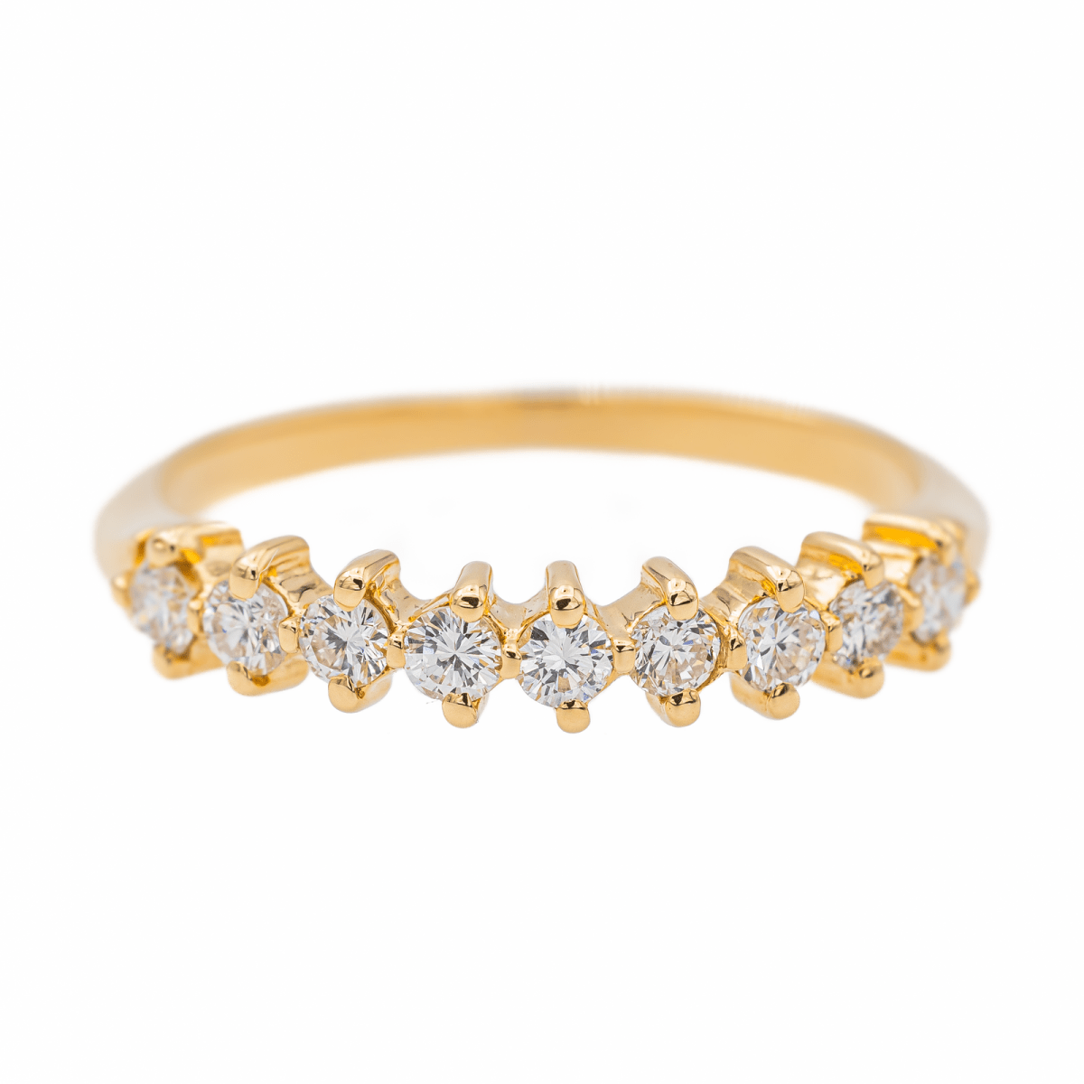 Bague Demi alliance Or jaune Diamant - Castafiore
