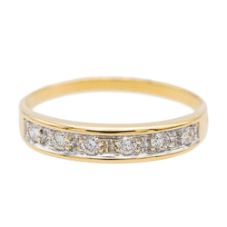 Bague Demi alliance Or jaune Diamant - Castafiore