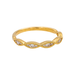 Bague Demi - alliance Or jaune Diamant - Castafiore
